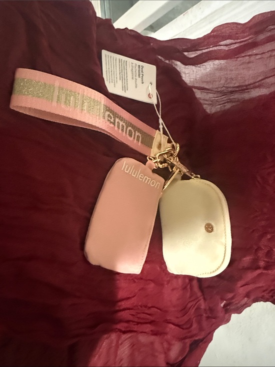 lululemon athletica Accessories - lululemon athletica Pink and Gold Key & Card Holder Wristlet